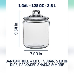 Anchor Hocking Clear Glass Storage Jar with Lid